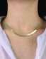 Fashion 4mm Copper Gold Plated Snake Bone Chain Necklace