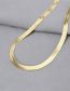 Fashion 4mm Copper Gold Plated Snake Bone Chain Necklace