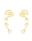 Fashion White Gold Copper Inlaid Zircon Moon Ear Bone Clip