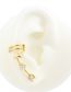 Fashion Gold Copper Inlaid Zircon Moon Ear Bone Clip