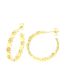 Fashion Star Copper Gold Plated Zirconium Star C-hoop Earrings