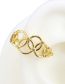 Fashion Gold Brass-inlaid Zirconium Interlocking Ear Cuffs