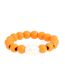 Fashion Orange Pure Copper Painted Beaded Ring