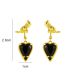 Fashion Gold Brass Diamond Love Dog Stud Earrings