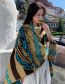 Fashion 8 Connection Flower Camel Green Faux Cashmere Print Shawl