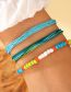 Fashion Color Rice Beads Beaded Cord Braided Multilayer Bracelet