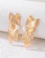 Fashion Gold Alloy Set Pearl Butterfly Stud Earrings