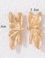 Fashion Gold Alloy Set Pearl Butterfly Stud Earrings