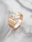 Fashion A Alloy Geometric Letter Open Ring