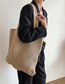 Fashion White Wool Knit Large Capacity Shoulder Bag