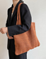 Fashion Black Wool Knit Large Capacity Shoulder Bag