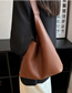 Fashion Brown Pu Soft Leather Large Capacity Shoulder Bag