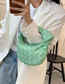 Fashion Light Green Pu Diamond Woven Handbag