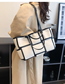 Fashion Brown Pu Checkered Large Capacity Shoulder Bag