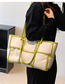 Fashion Green Pu Checkered Large Capacity Shoulder Bag