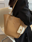 Fashion Creamy-white Pu Large Capacity Shoulder Bag