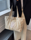 Fashion Creamy-white Canvas Large Capacity Shoulder Bag
