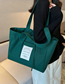 Fashion Green Canvas Large Capacity Shoulder Bag