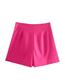 Fashion Rose Red High Waist Micro Pleated Shorts