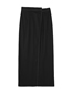 Fashion Black Sewing Line Irregular Skirt