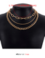Fashion White K Alloy Geometric Chain Multilayer Necklace