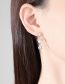 Fashion White Gold Bronze Drop Zirconium Pearl Drop Earrings