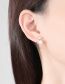 Fashion White Gold Copper Zirconium Pearl Stud Earrings