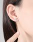 Fashion White Gold Bronze Zirconium Elk Snowflake Asymmetric Stud Earrings