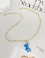 Fashion White Bronze Zirconium Claw Chain Bear Necklace