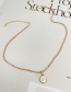 Fashion U Titanium Steel Shell 26 Letter Crystal Beaded Necklace