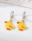 Fashion Little Yellow Duck Earrings Metal Cartoon Little Yellow Duck Earrings