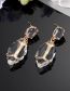 Fashion Oval Crystal Stud Earrings Plastic Oval Cross Stud Earrings Crystal Stud Earrings