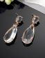 Fashion Long Water Drop Crystal Earrings Plastic Drop Crystal Stud Earrings