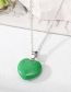 Fashion Blue Heart Stone Necklace Geometric Heart Stone Necklace