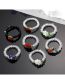 Fashion Colorful Flower Transparent Elastic Ring Clear Crystal Beaded Flower Ring