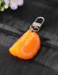 Fashion 2 Cloves Of Orange Flesh Simulation Orange Petal Keychain