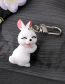 Fashion Eyes Closed Rabbit Keychain Resin Cartoon Rabbit Keychain