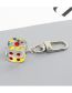 Fashion Fluorescent Yellow Dice Acrylic Transparent Dice Keychain