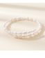 Fashion White Faux Pearl Beaded Wrap Bracelet