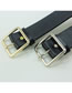Fashion White Lacquer Buckle Pu Square Buckle Wide Belt