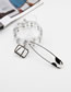 Fashion Belt + Pin Double Row Perforated Transparent Pin Wide Belt