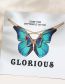 Fashion Gold Solid Copper Symmetrical Butterfly Necklace