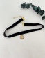 Fashion Gold-2 Bronze Zircon Chain Portrait Pendant Velvet Collar