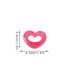 Fashion Rose Red Plastic Heart Colorblock Gripper