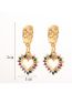 Fashion Love Copper Diamond Cutout Heart Earrings