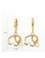 Fashion Serpentine Copper Gold Plated Zirconium Snake Earrings