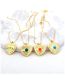 Fashion Yellow Copper Gold Plated Oil Eyes Heart Necklace