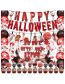 Fashion Halloween Pull Flag 5 Pieces Halloween Scary Lettering Balloons