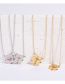 Fashion Gold - Love Titanium Steel Diamond Heart Square Necklace
