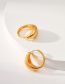 Fashion Gold Gold Plated Copper Striped Geometric Circle Earrings